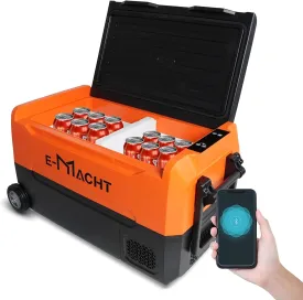 12Volt Portable Dual Zone Freezer Car Refrigerator ,31.7Quart WIFI APP Control RV Refrigerator,Electric Fridge Cooler with LED light,-4°F∽ 68°F,12/24V DC,For Camping,Outdoor,Travel