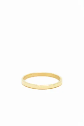 18K Yellow Gold Simply Square Band Ring
