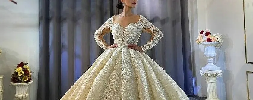 2021 Big Ball Gown Puffy Princess Wedding Dress