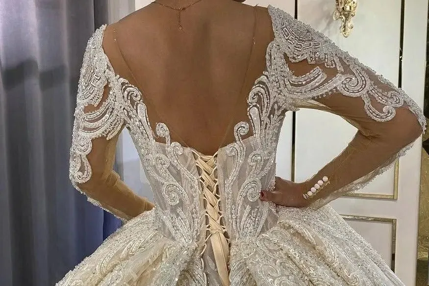 2021 Big Ball Gown Puffy Princess Wedding Dress