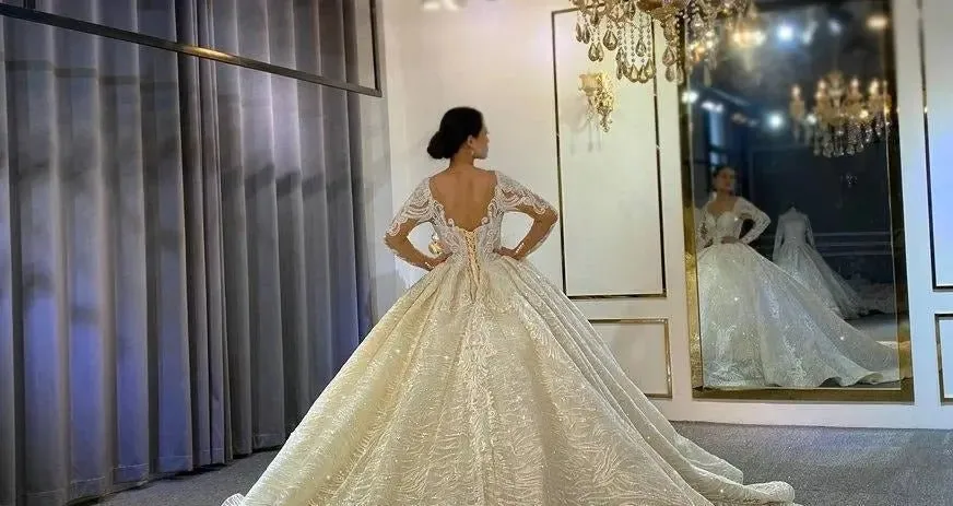 2021 Big Ball Gown Puffy Princess Wedding Dress