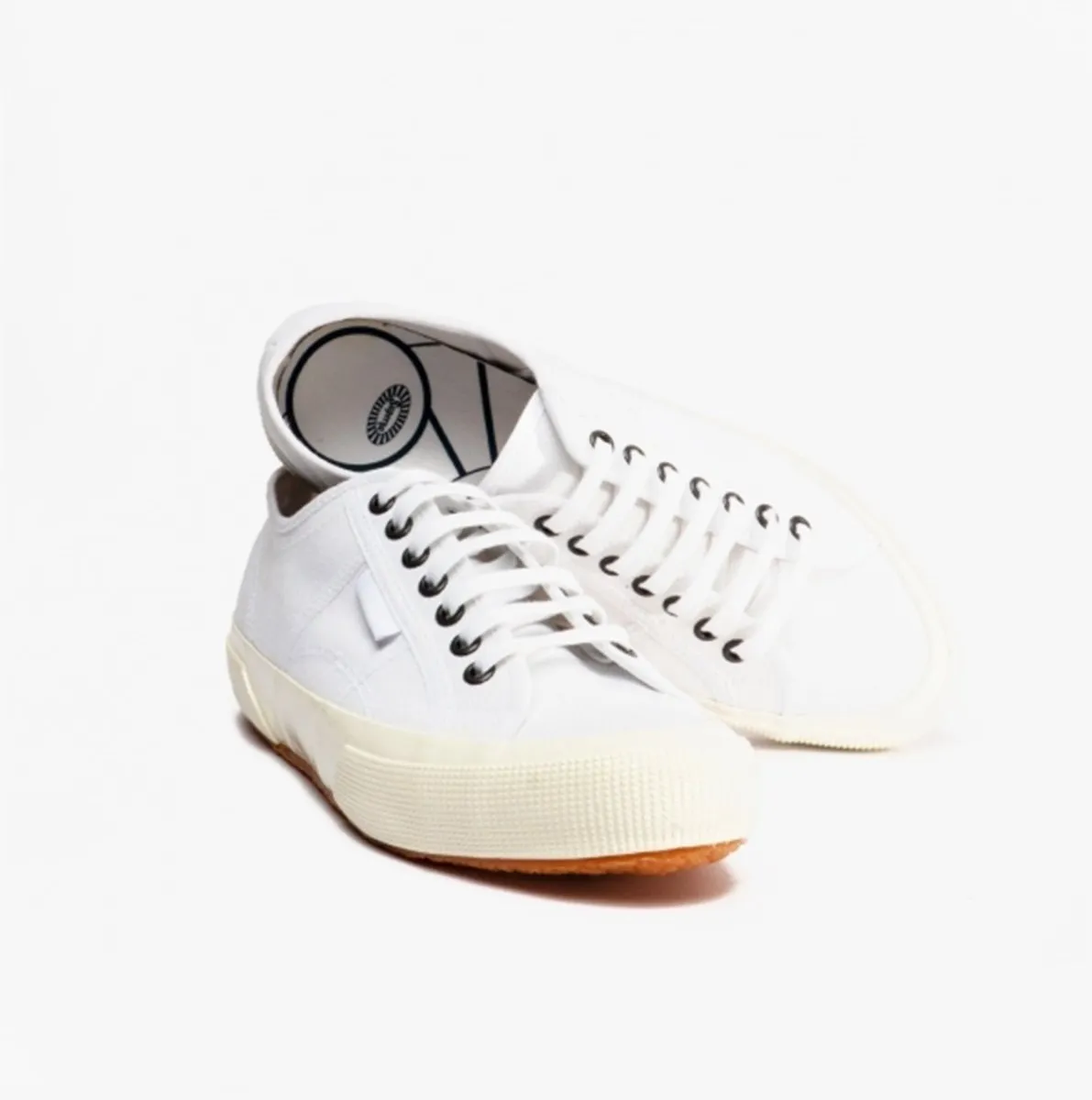 2706 OG Ladies Canvas Trainers White Avorio