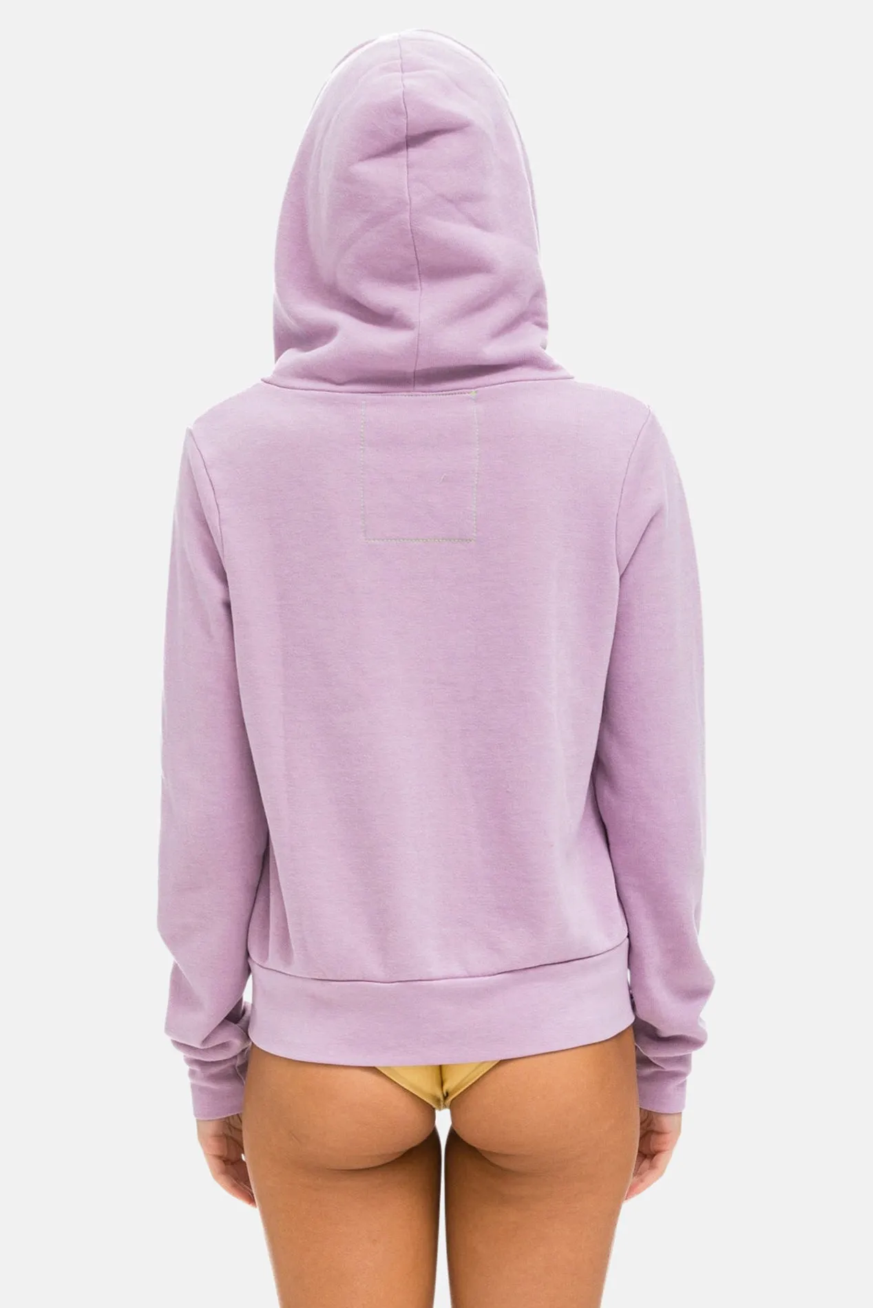 5 Stripe Zip Hoodie Mauve/Pink/Green