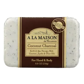 A La Maison Coconut Charcoal Bar Soap (Pack of 8.8 Oz.)