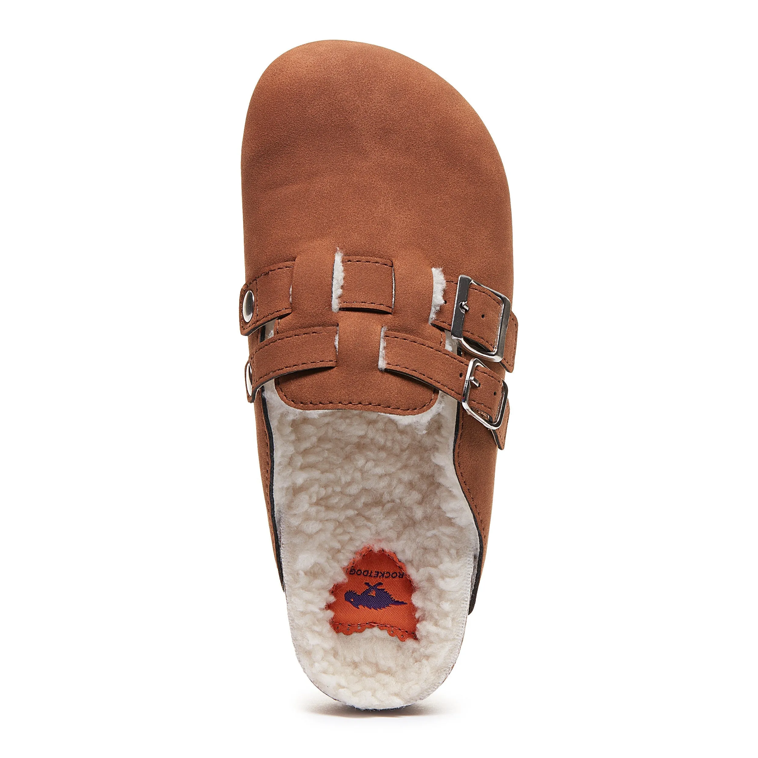 Luxurious Abel Cognac Shearling Mule Slippers