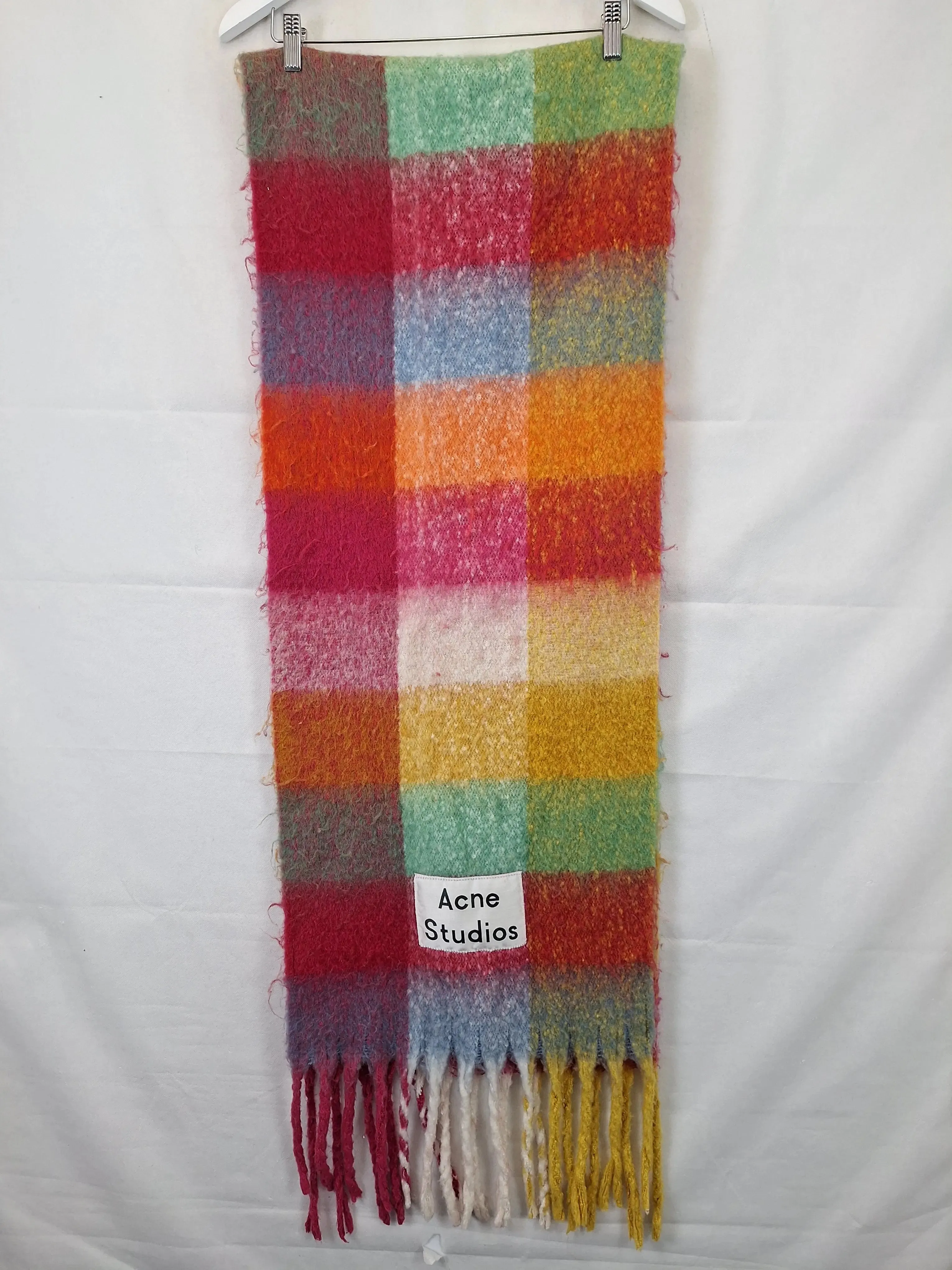 Acne Studios Cozy Mohair Checked Scarf