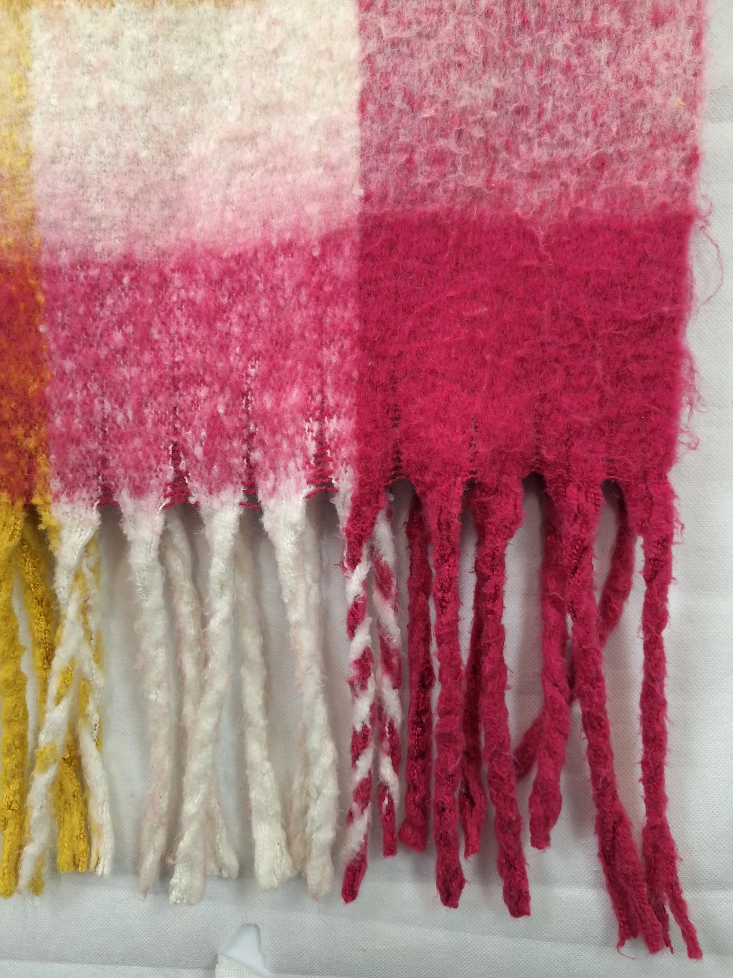 Acne Studios Cozy Mohair Checked Scarf