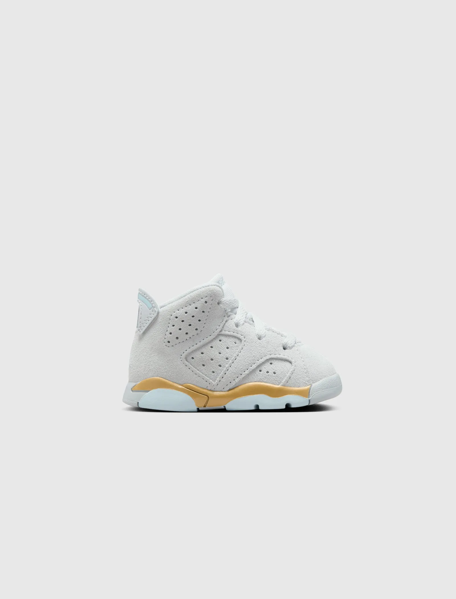 AIR JORDAN 6 RETRO "PURE PLATINUM/GLACIER BLUE/ METALLIC GOLD" TD