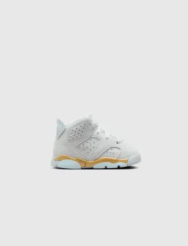 AIR JORDAN 6 RETRO "PURE PLATINUM/GLACIER BLUE/ METALLIC GOLD" TD