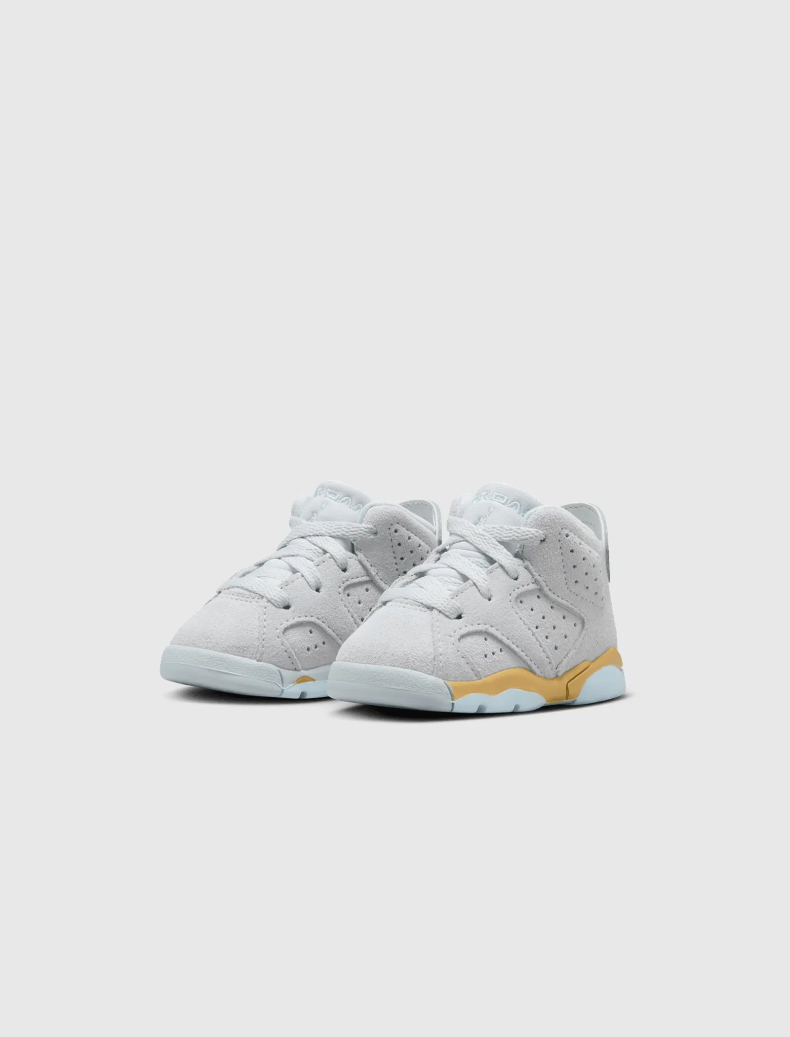 AIR JORDAN 6 RETRO "PURE PLATINUM/GLACIER BLUE/ METALLIC GOLD" TD