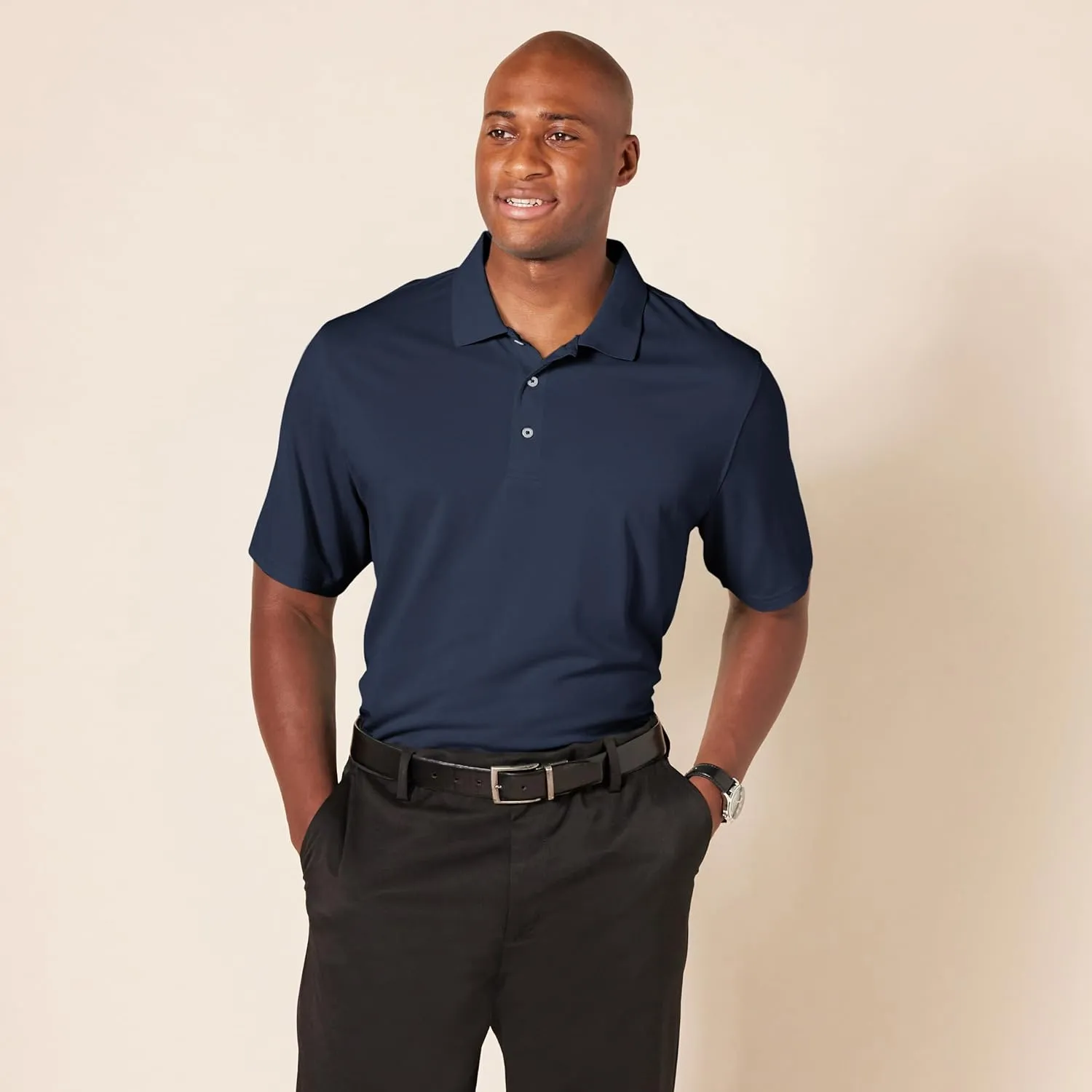 Amazon Essentials Men's Golf Polo Shirt, Moisture-Wicking Quick Dry, Short Sleeve