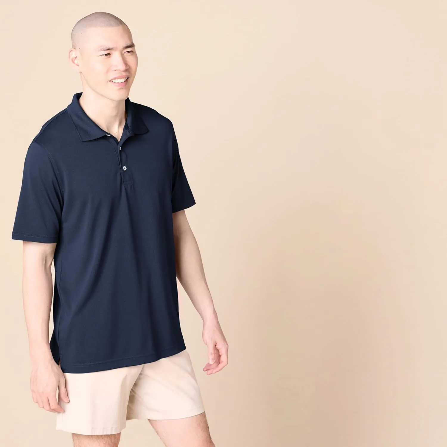 Amazon Essentials Men's Golf Polo Shirt, Moisture-Wicking Quick Dry, Short Sleeve
