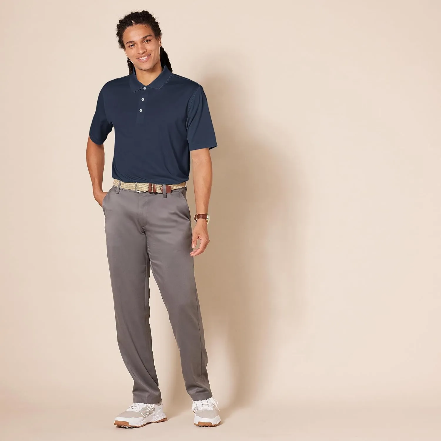 Amazon Essentials Men's Golf Polo Shirt, Moisture-Wicking Quick Dry, Short Sleeve