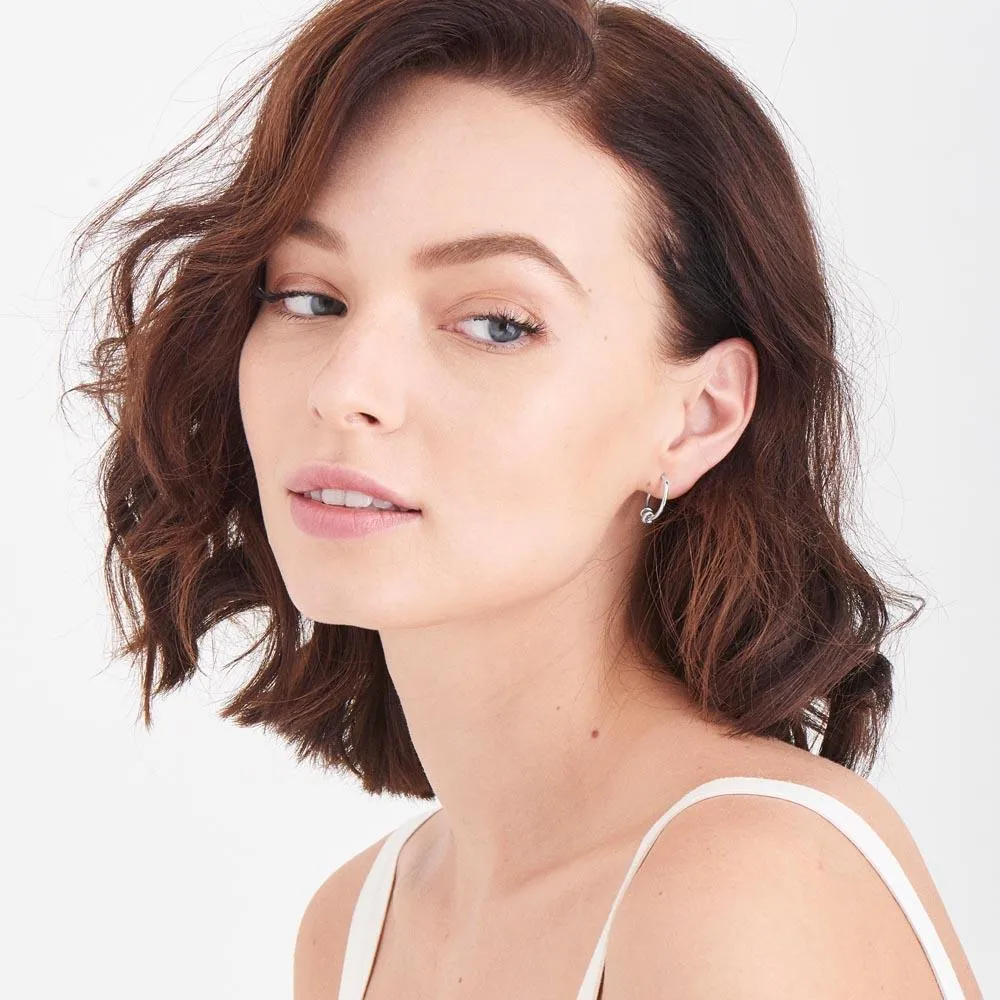 Ania Haie Modern Hoop Earrings - Silver