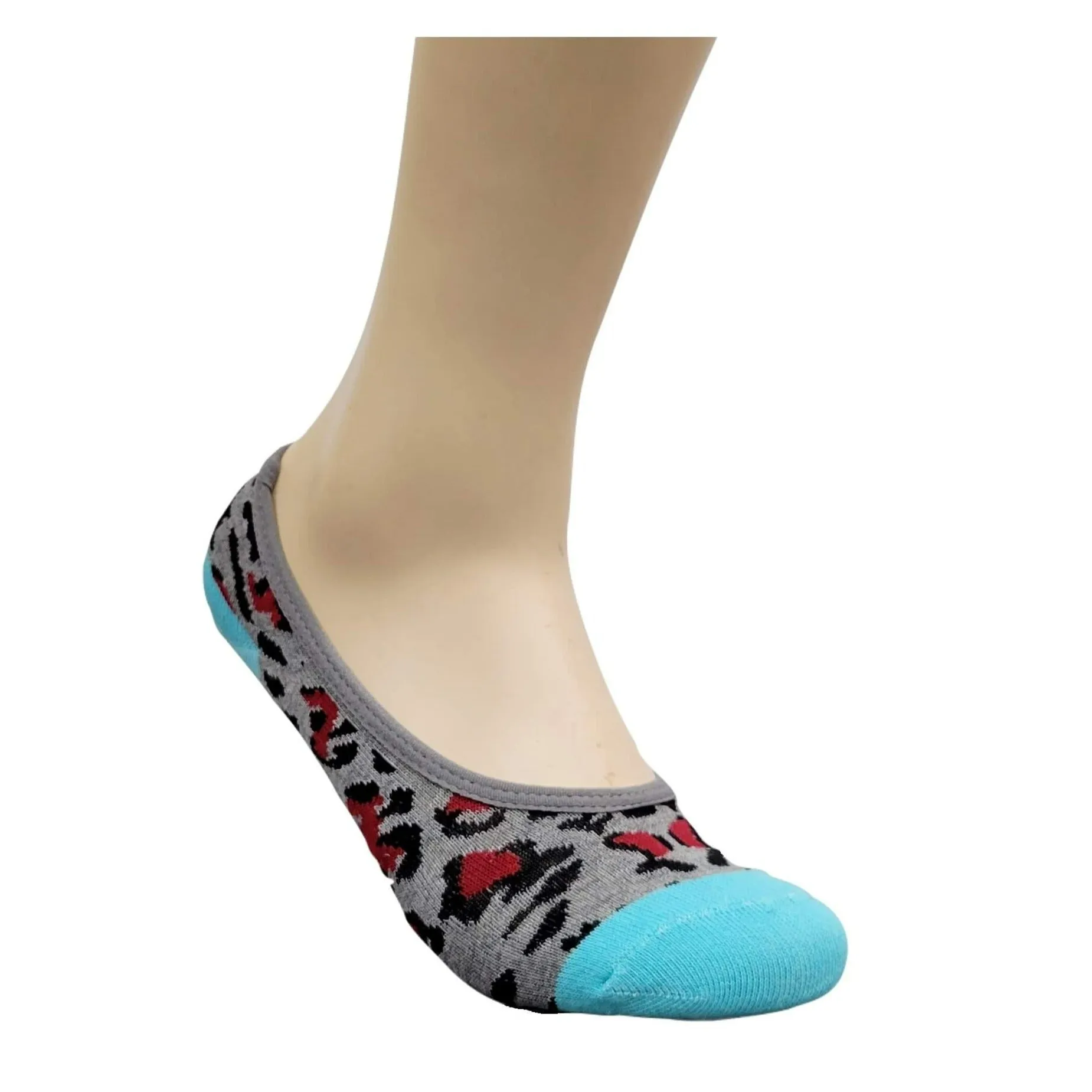 Animal Print No Show Liner Socks for Women