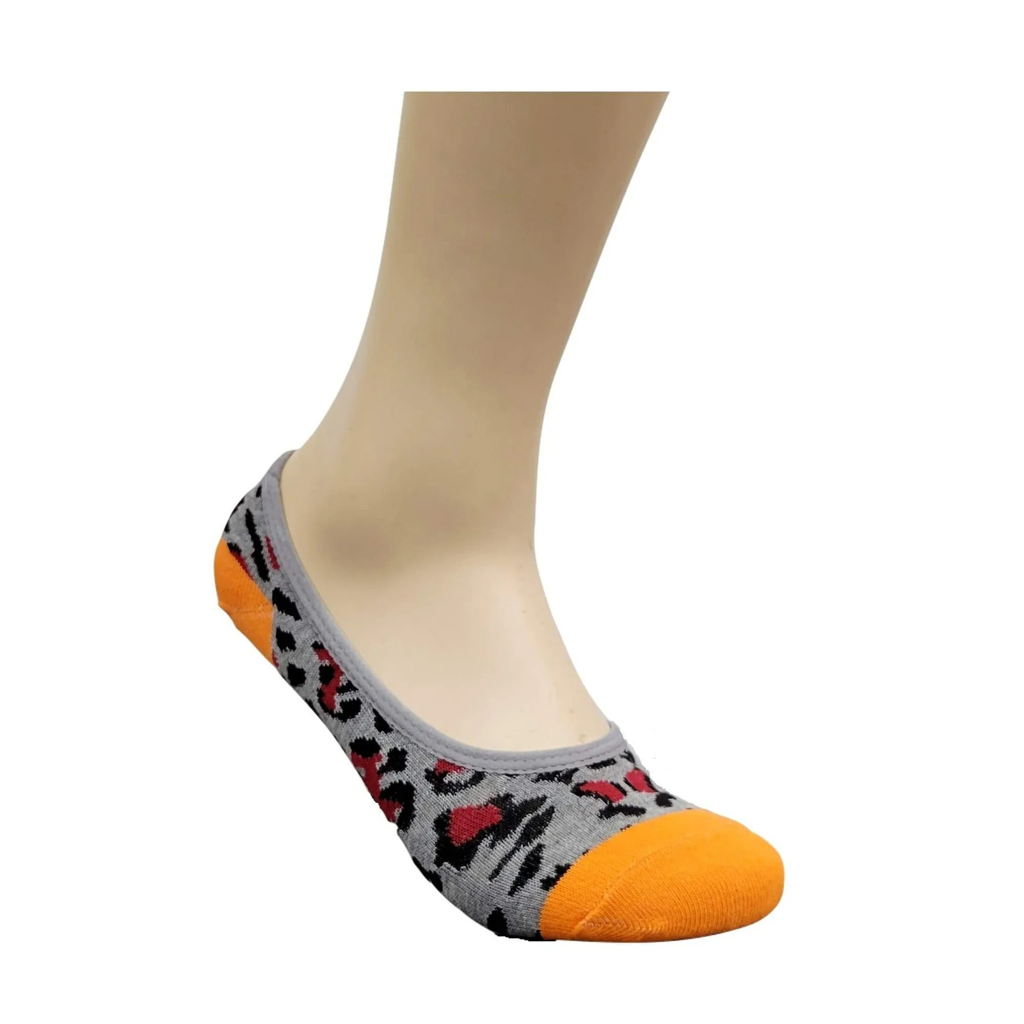 Animal Print No Show Liner Socks for Women