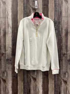 Athletic Sweatshirt Collar By Izod In White, Size: L
