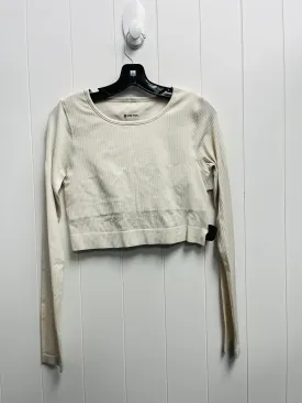 Athletic Top Long Sleeve Collar By Lululemon In Cream, Size: 10