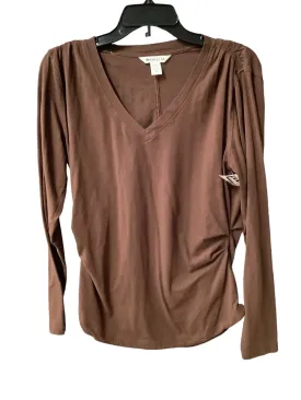 Athletic Top Long Sleeve Crewneck By Athleta In Brown, Size: M