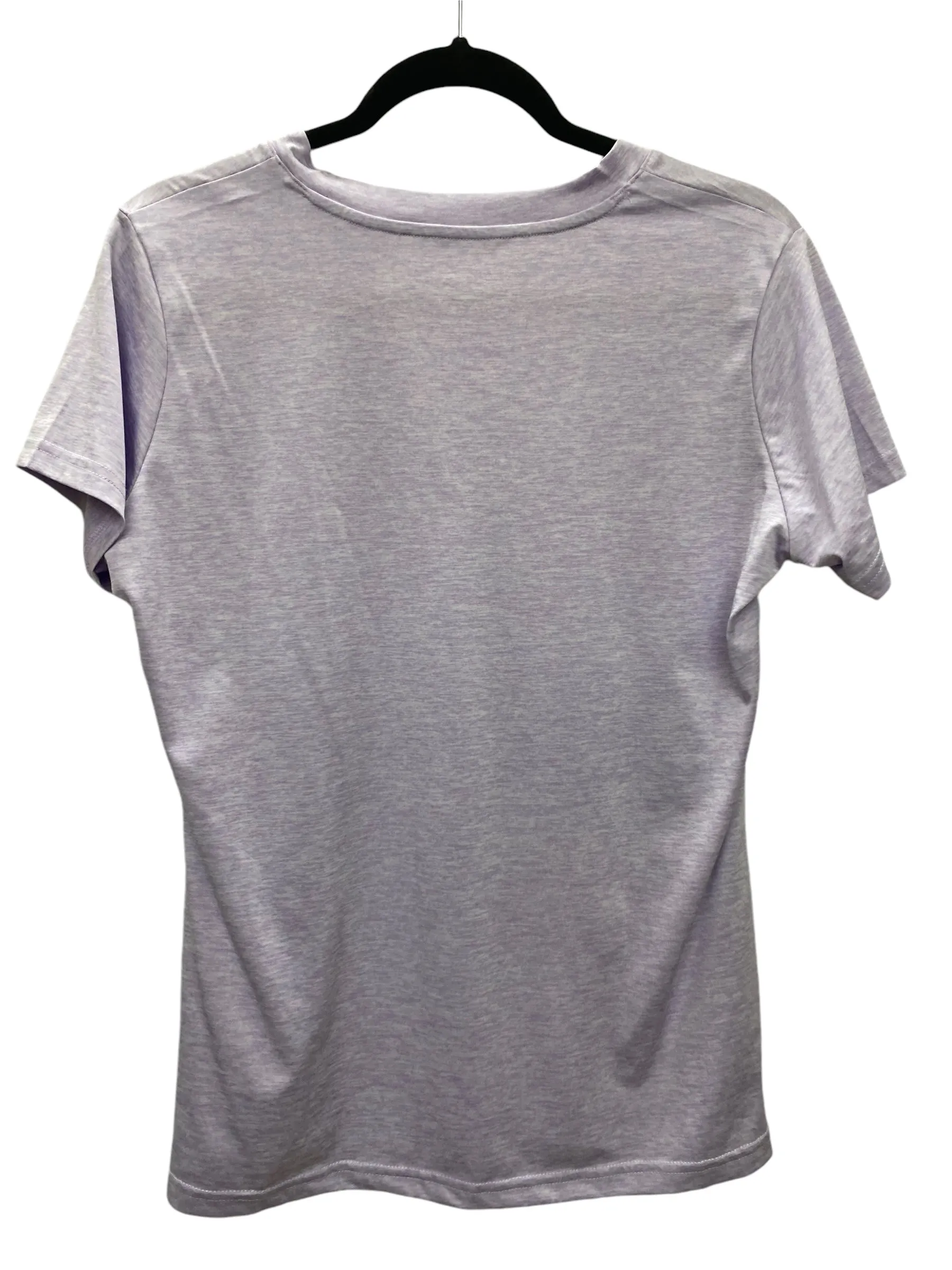 Athletic Top Short Sleeve By Fila In Purple, Size: L