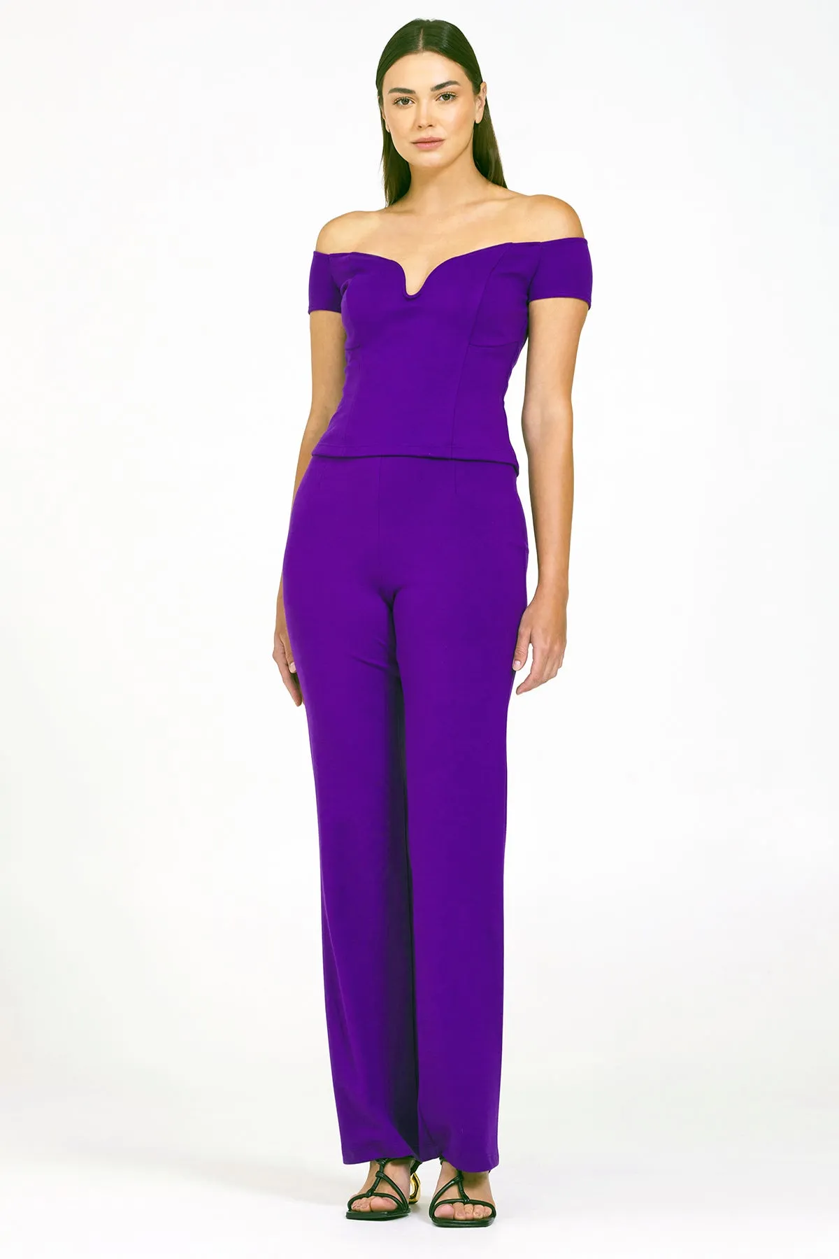 Bailey 44 Halina Ponte Top in Purple Magenta