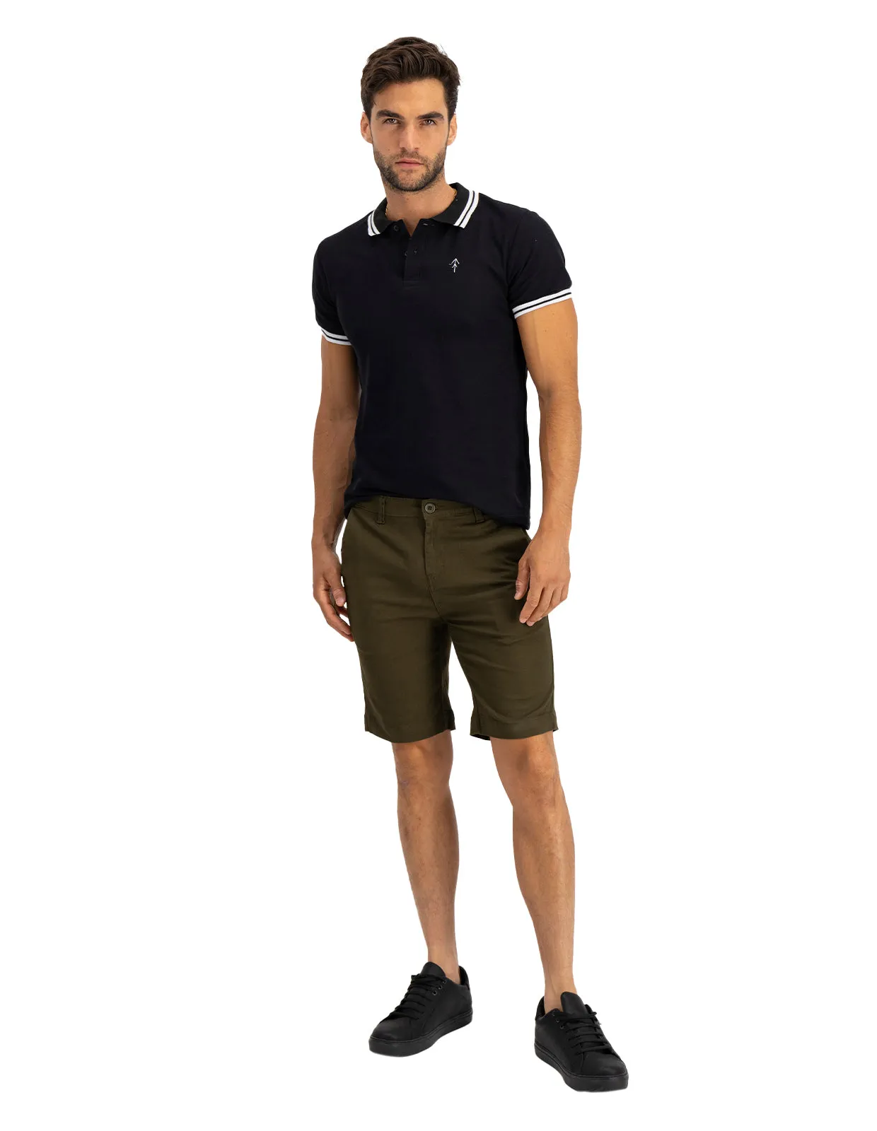 Bermuda de Gabardina Premium - Verde Olivo