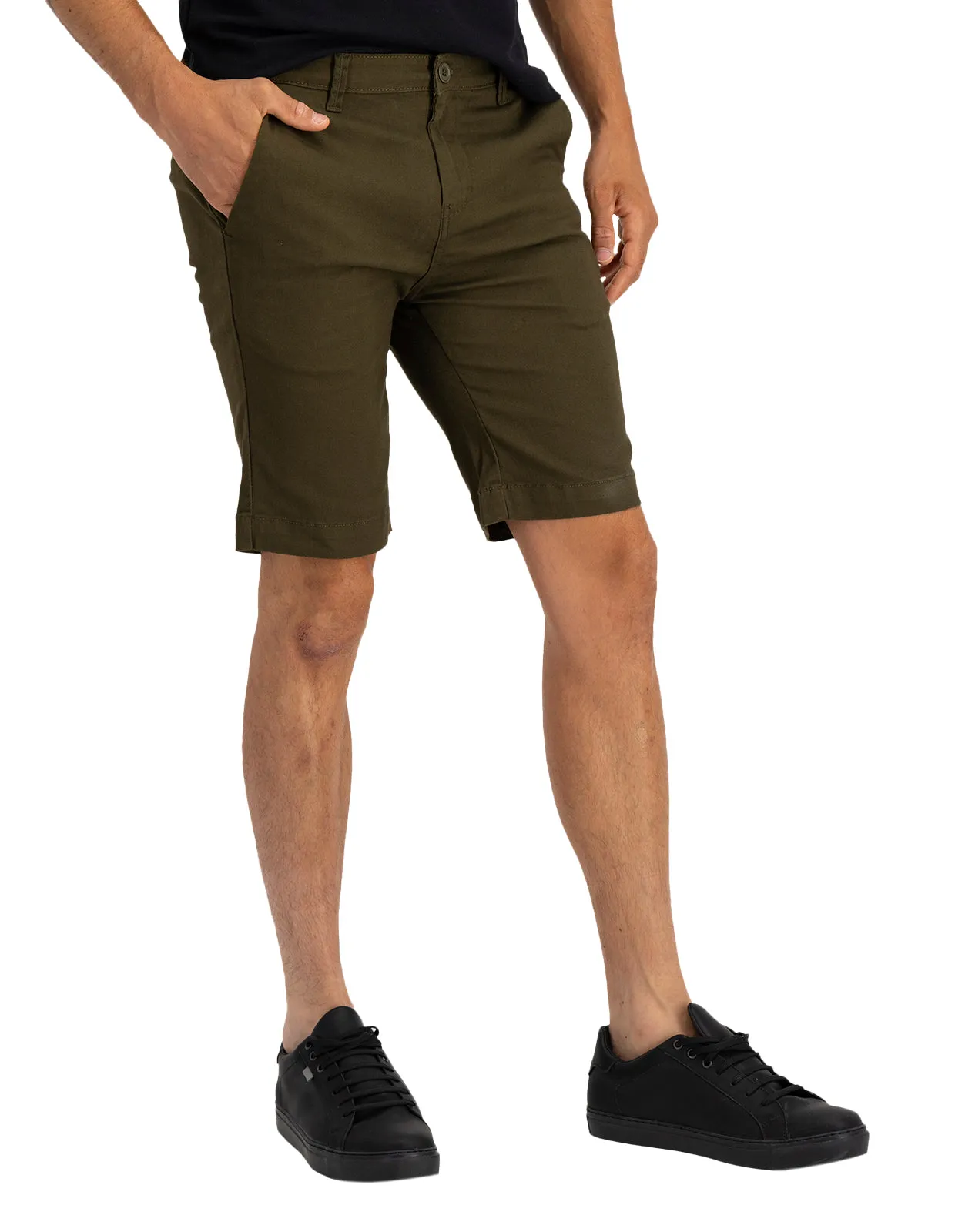Bermuda de Gabardina Premium - Verde Olivo