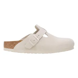 Birkenstock Men's Boston Soft Footbed Antique White Suede
