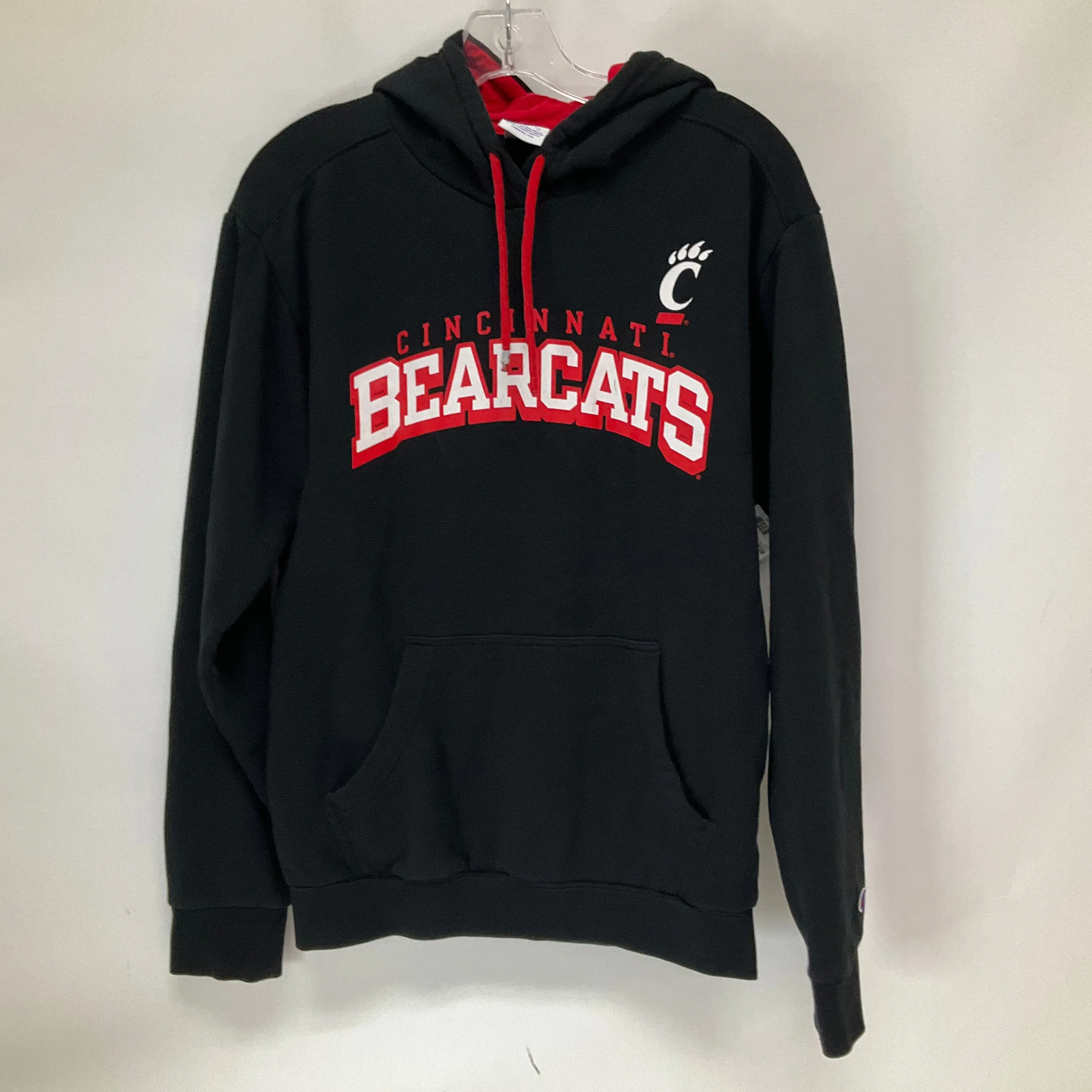 Black Athletic Sweatshirt Hoodie Champion, Size S