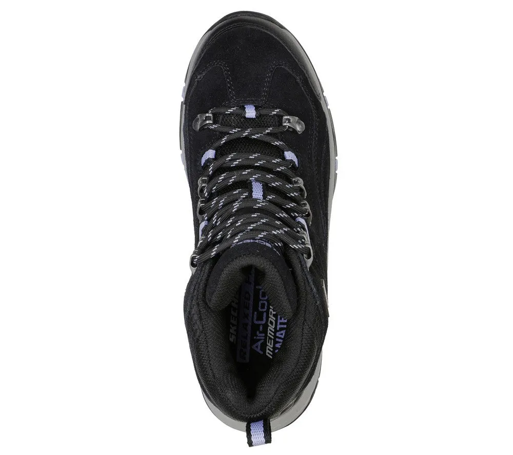 Bocanci sport, dama, SKECHERS WATERPROOF Trego Alpine Trail, 167004-BKCC negru, piele intoarsa