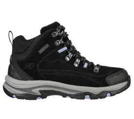 Bocanci sport, dama, SKECHERS WATERPROOF Trego Alpine Trail, 167004-BKCC negru, piele intoarsa