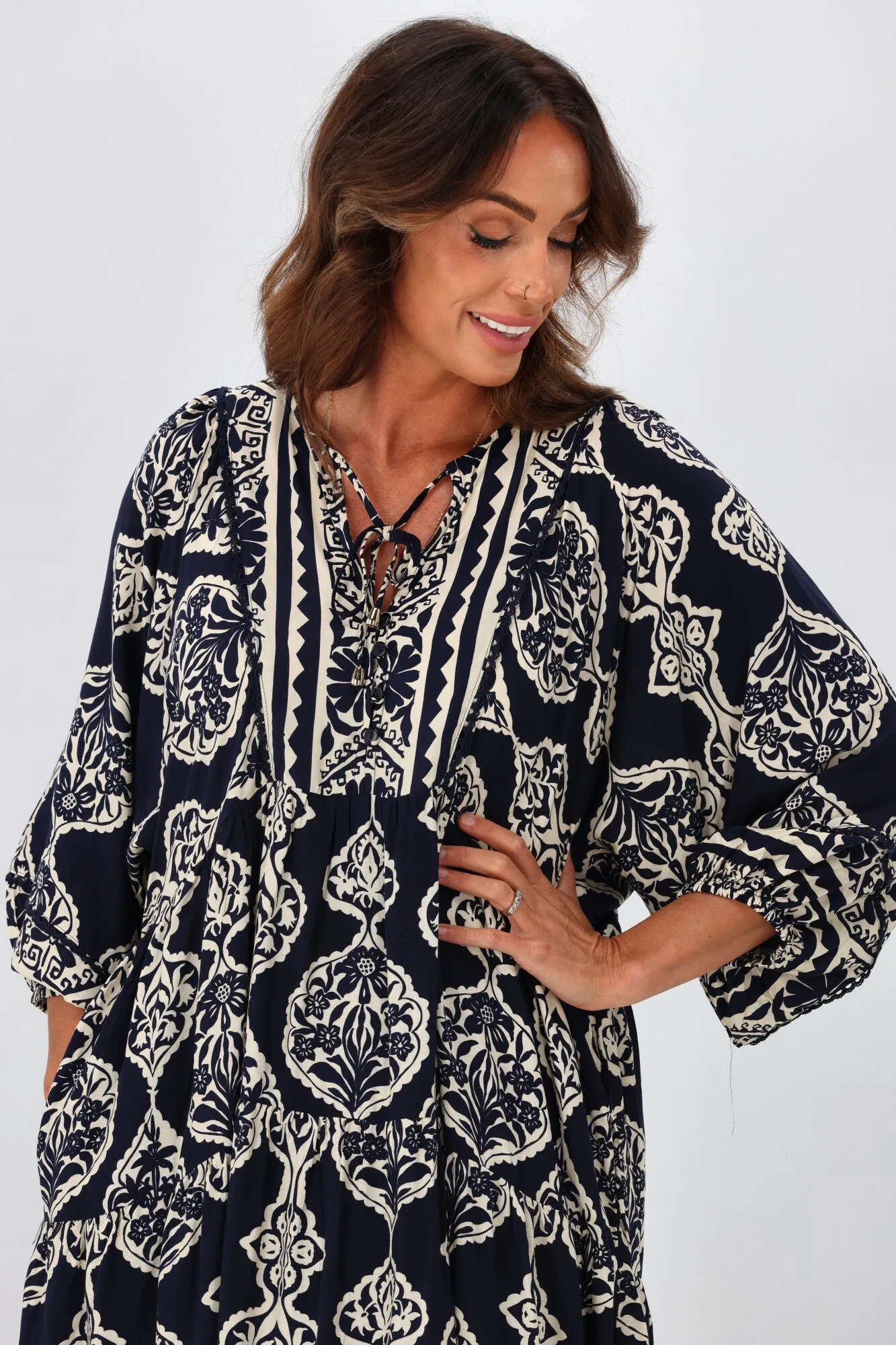 Boho Australia Eliot Dress Navy