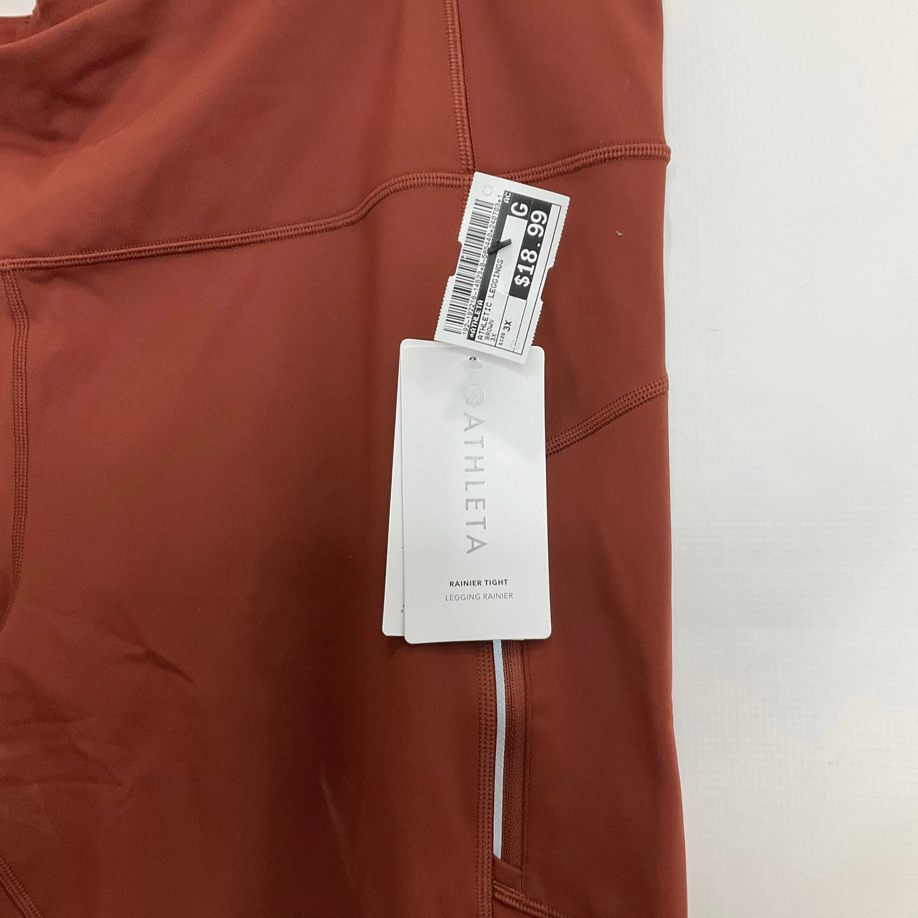 Brown Athletic Leggings Athleta, Size 3x