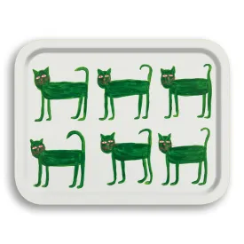 'Cat Clowder' Birchwood Tray