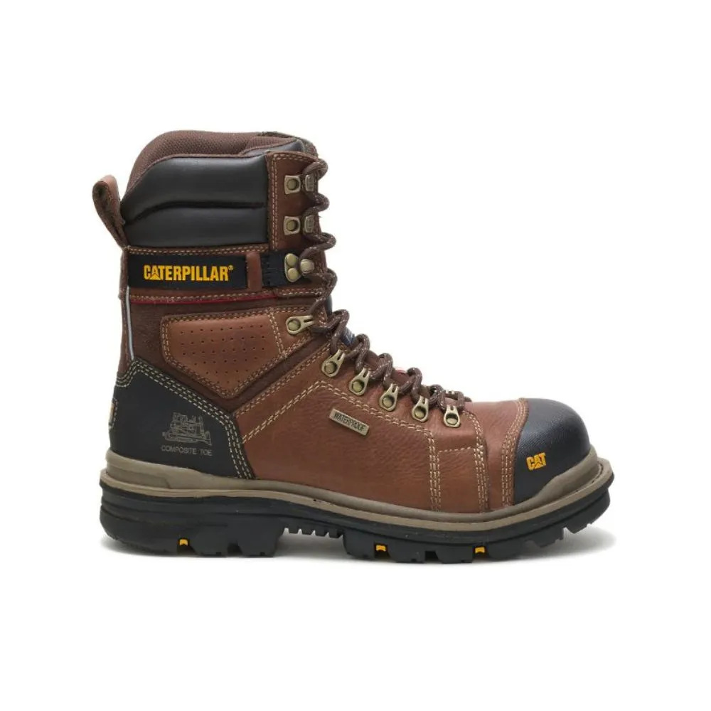 CAT Hauler Men's 8"  Composite Toe Work Boot 717629 - Brown