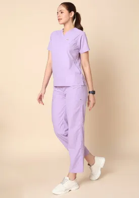 Classic Women's V-Neck (Pastel Lilac) Plus Size Scrub