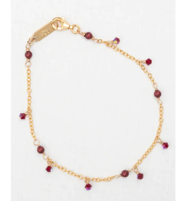 'Cora Cranberry Pearl' Bracelet