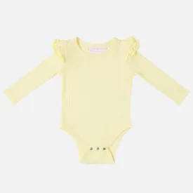 Cozy Long Sleeve Flutter - Banana