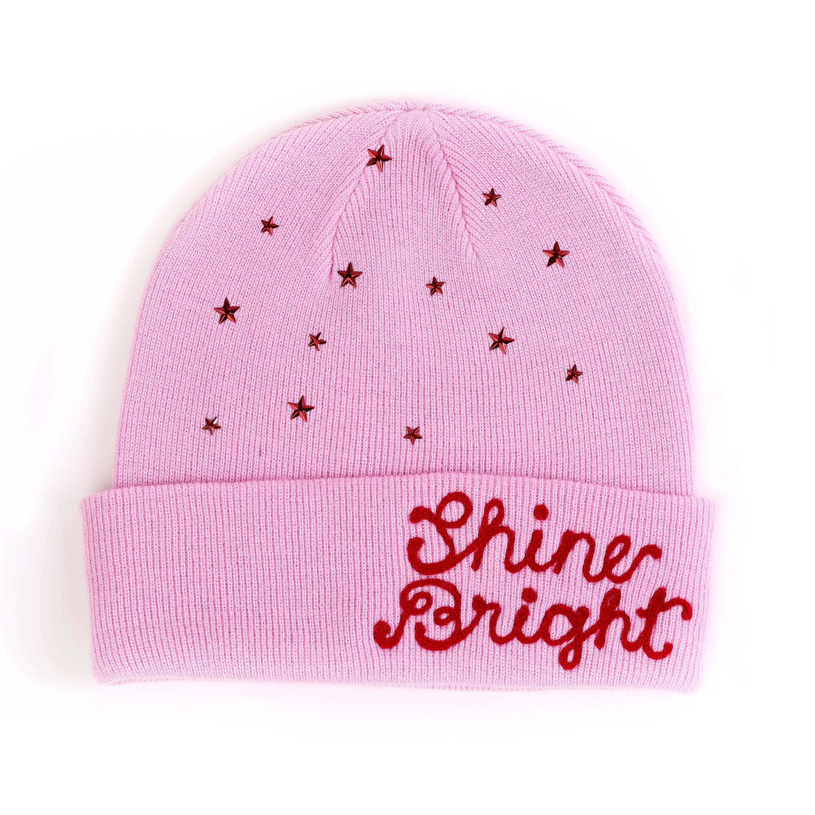 Custom Pink Rhinestone Beanie