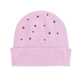 Custom Pink Rhinestone Beanie