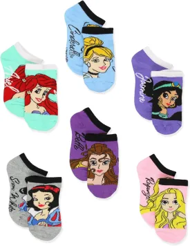 Disney Princess Girls 6 pack Socks Set