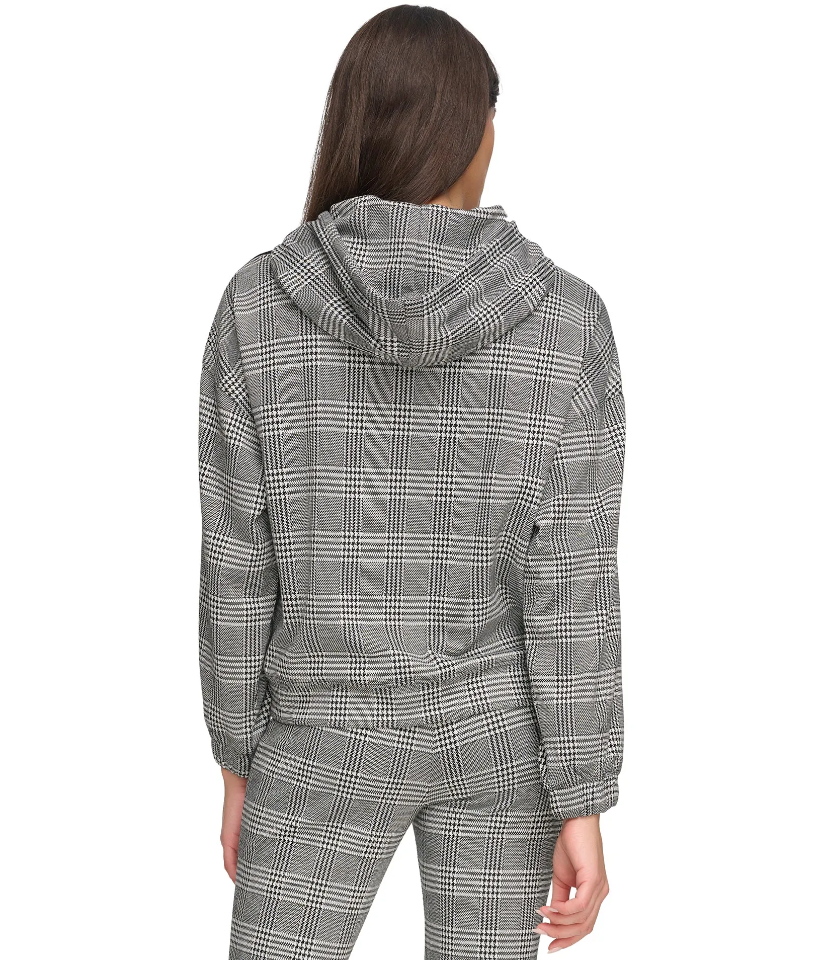 Double Knit Hoodie With Black Piping