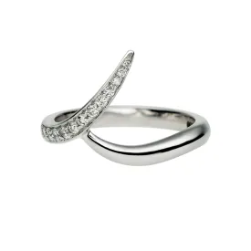 Entwined Ardour35 Wedding Ring - 18ct White Gold & 0.15ct Diamond