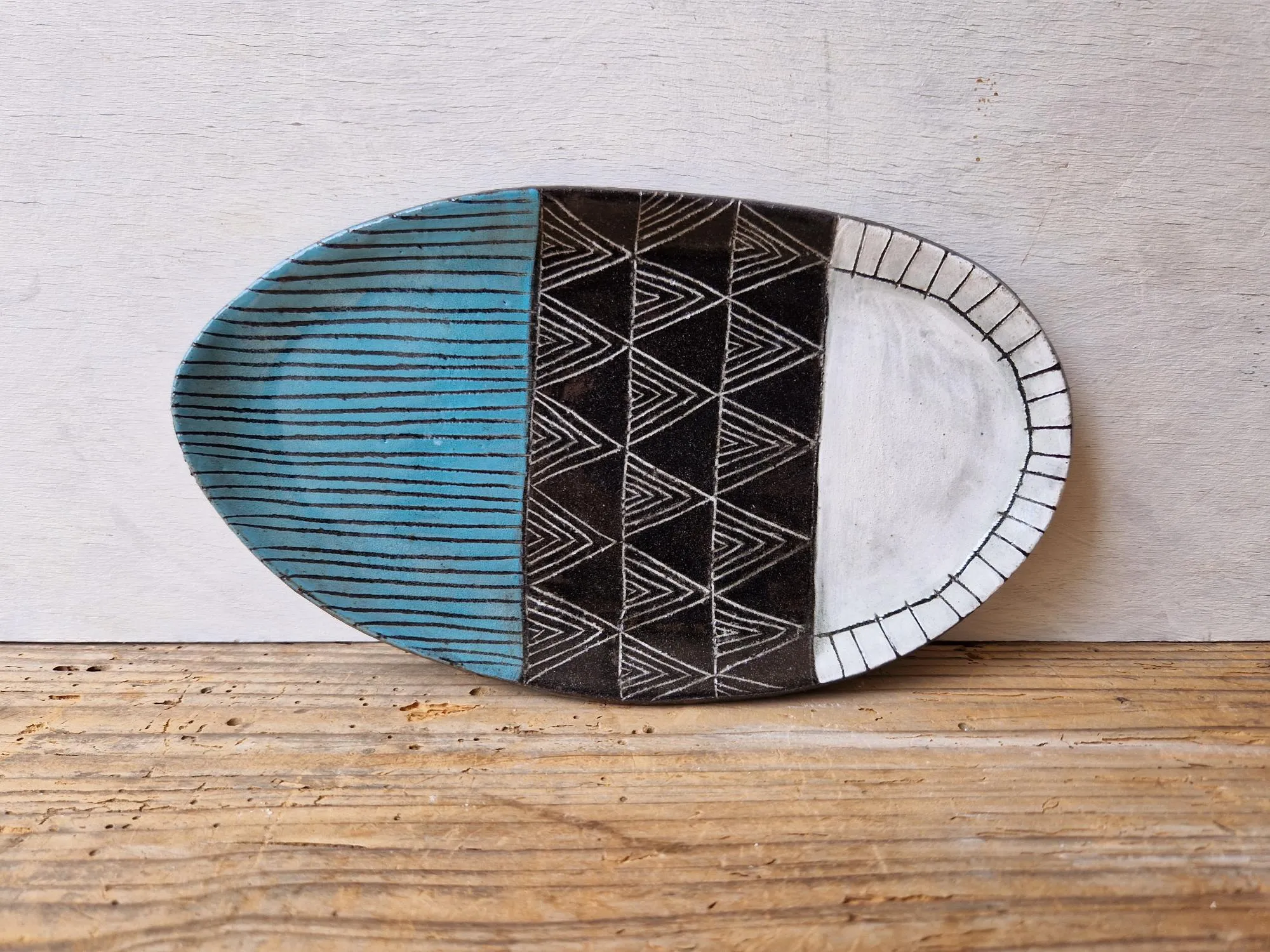 Geometric Patterns - oval tray No. 2