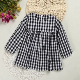 Girls Plaid Winter Dress