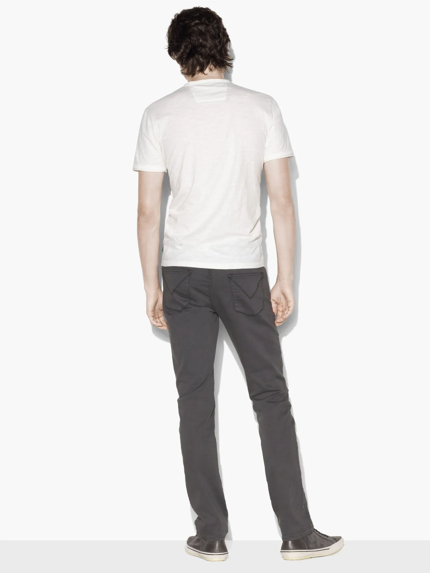 John Varvatos - The Short Sleeve Raw Edge V-Neck Tee