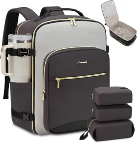LOVEVOOK 40L Travel Backpack for Women & Men, Large Carry on Backpack for Airplanes with 3 Packing Cubes, TSA Personal Item Travel Bag fits 17" Laptop, Waterproof Weekender Essentials Airline Approved