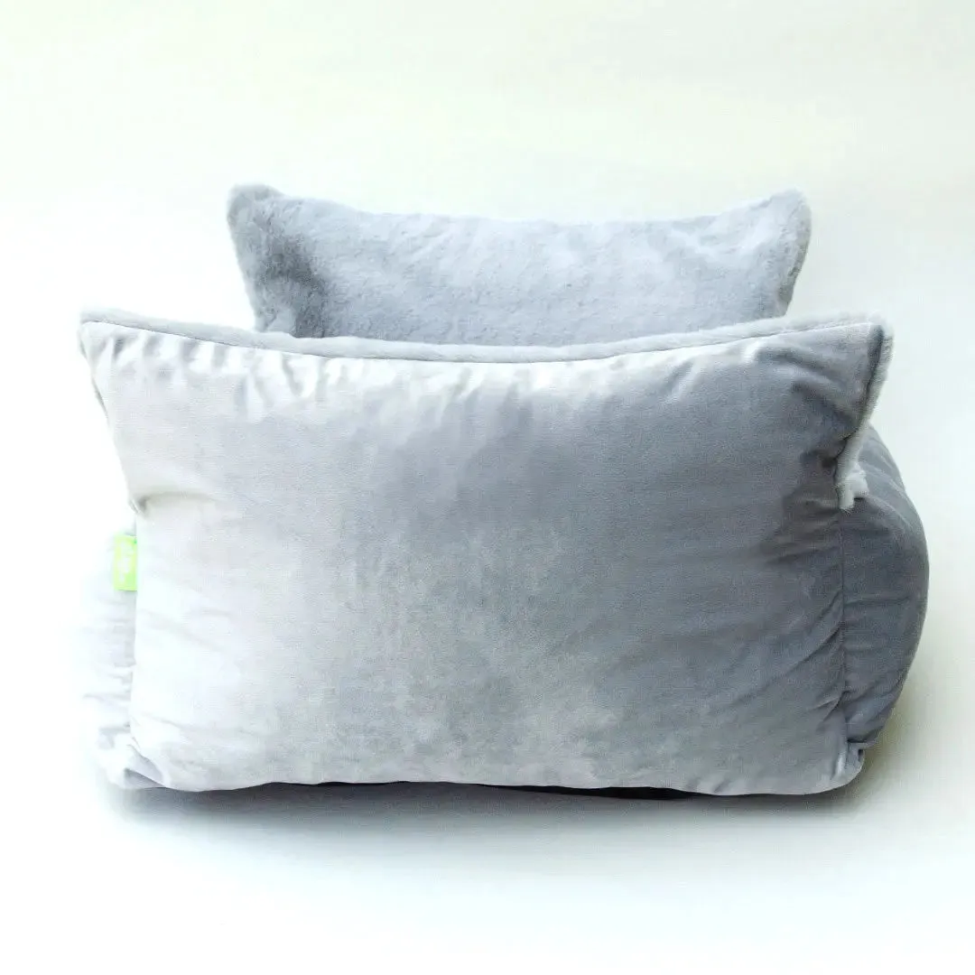 Luxus Hundebett "Cocoon Cozy"-silbergrau