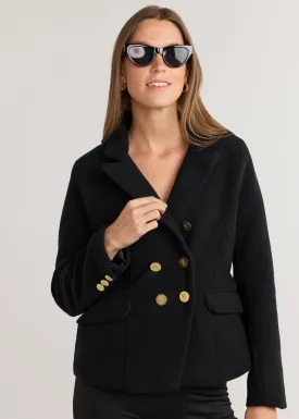 Mead Point Blazer in Vello Fleece (Black)