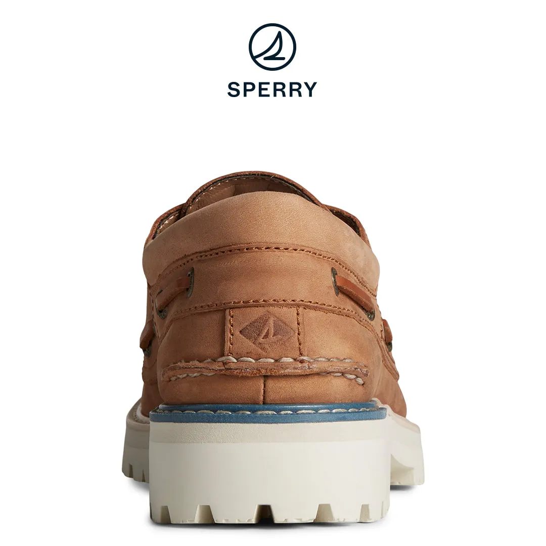 Men's Authentic Original Lug 3-Eye Boat Shoe Tan (STS25158)